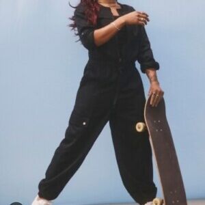 NWOT Athleta Celestial Utility Jumpsuit Med M Tall